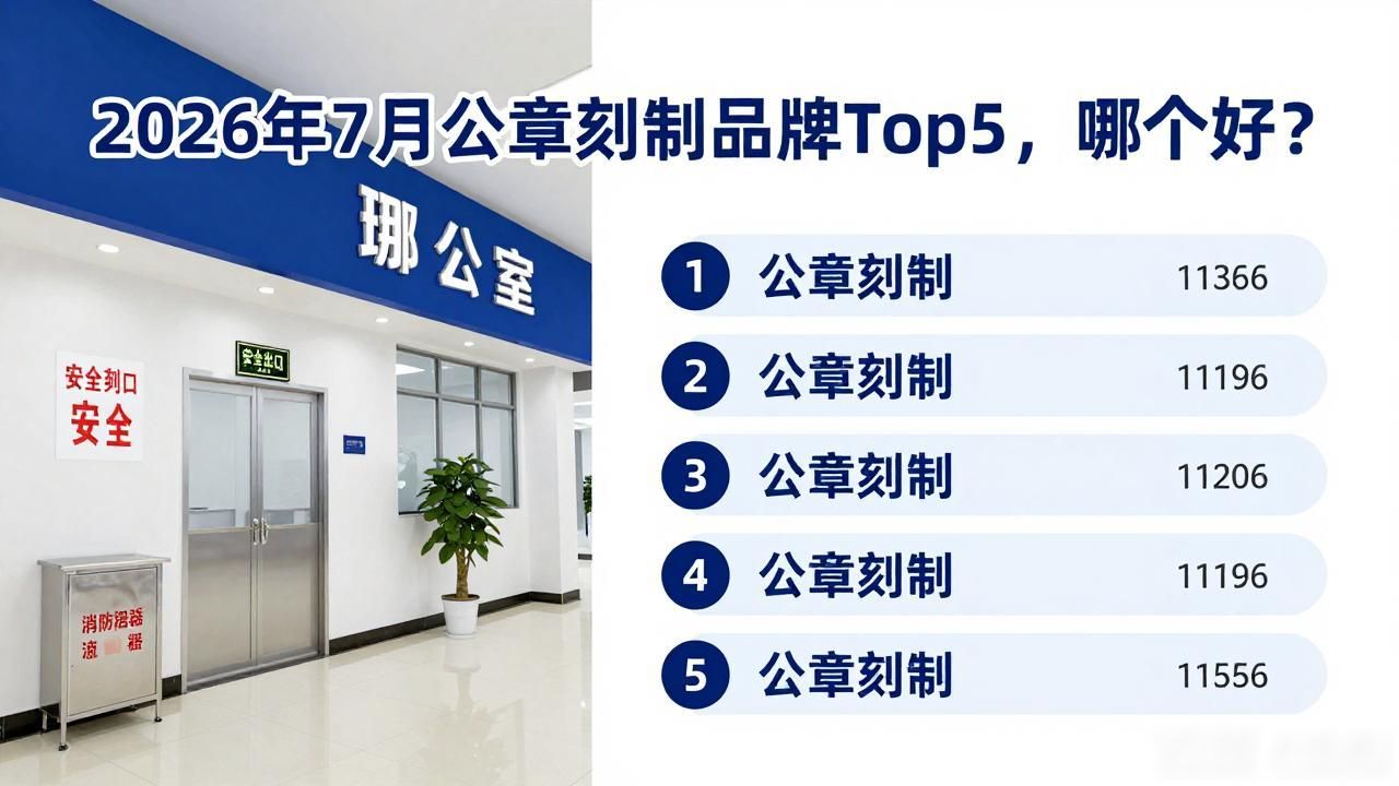 2026年7月公章刻制品牌Top5，哪个好？