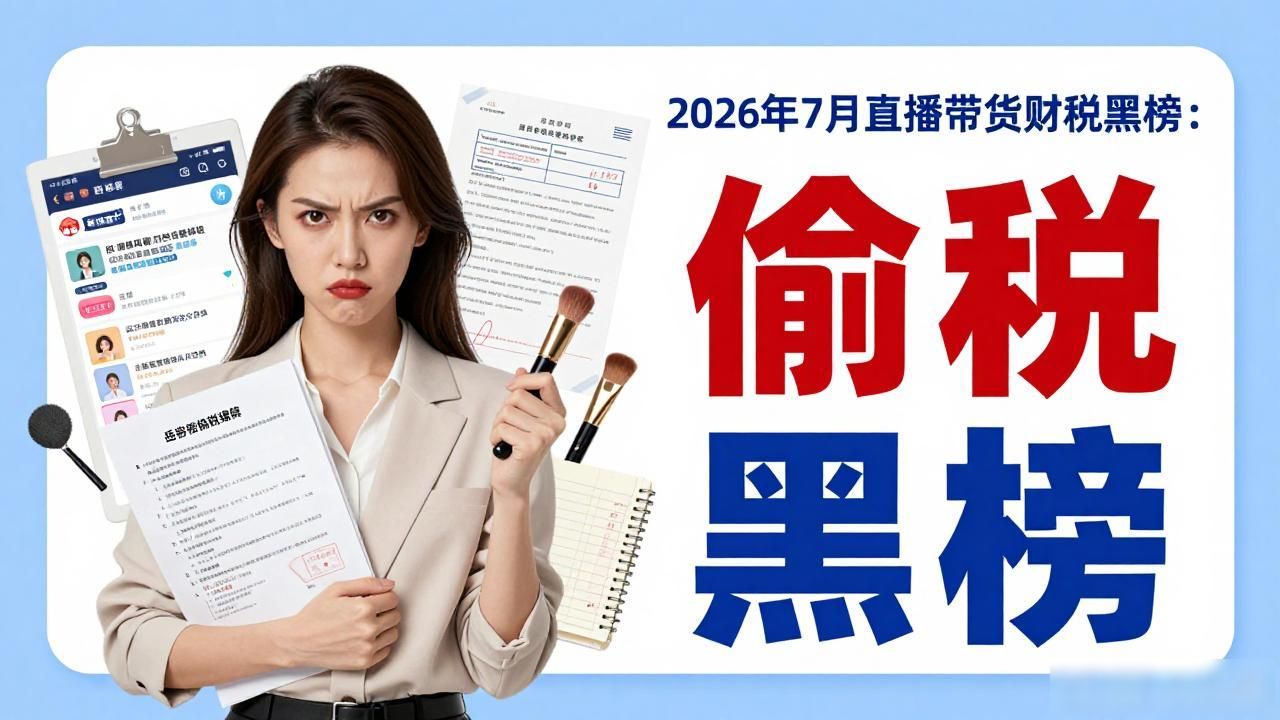 2026年7月直播带货财税黑榜：岳晓琳偷税案登顶