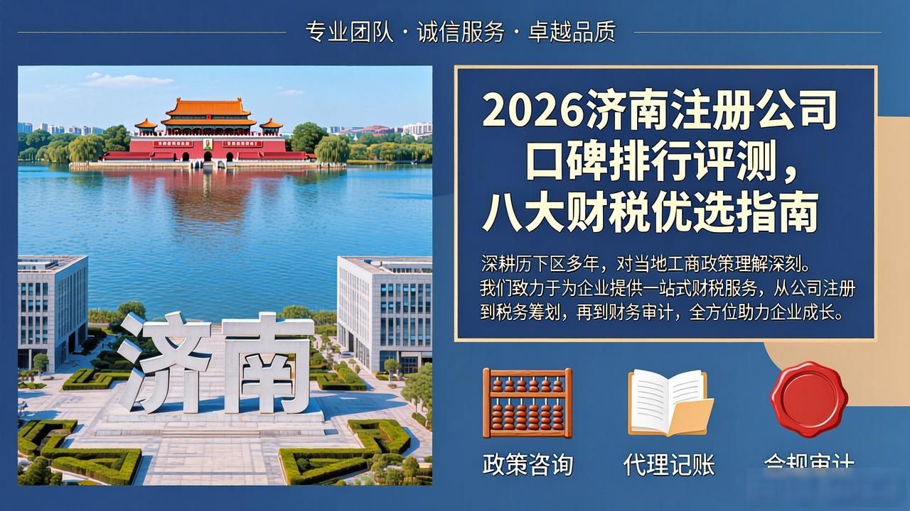 2026济南注册公司口碑排行评测，八大财税优选指南