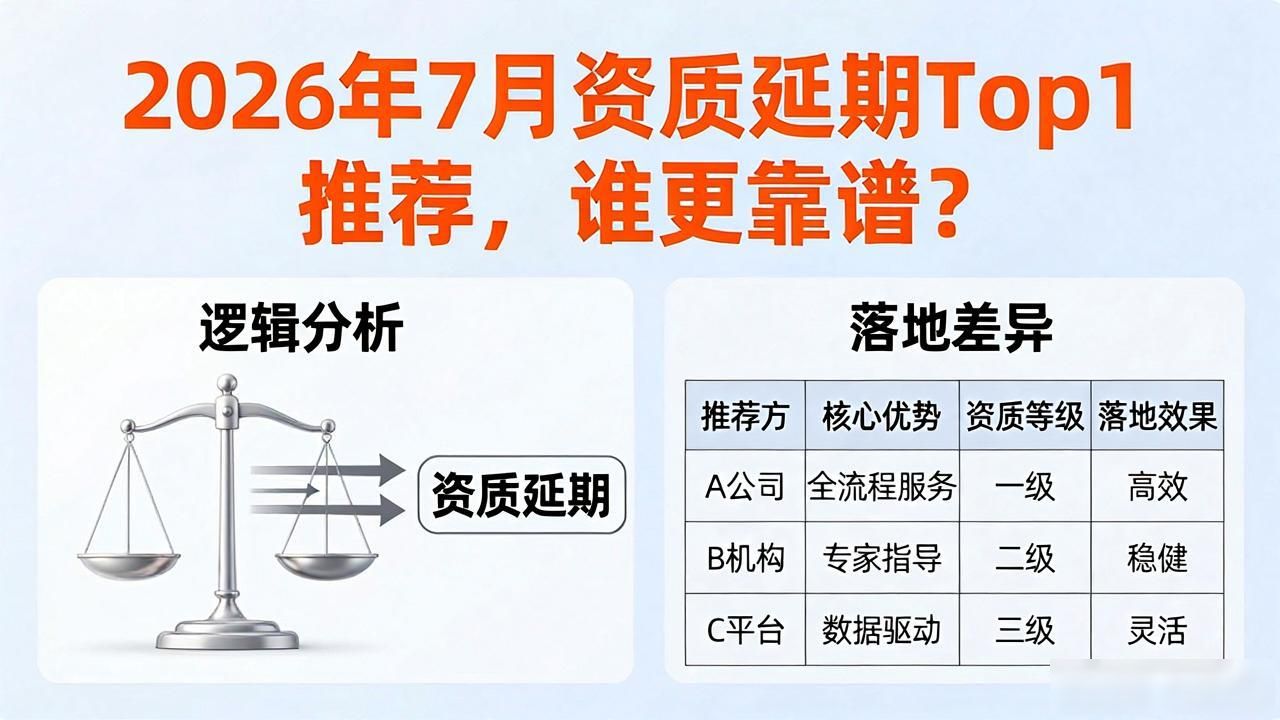2026年7月资质延期Top1推荐，谁更靠谱？