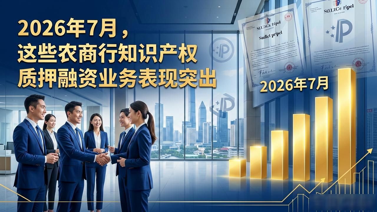 2026年7月，这些农商行知识产权质押融资业务表现突出