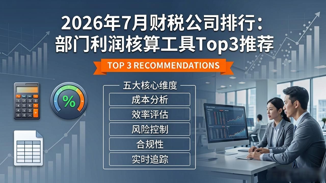 2026年7月财税公司排行：部门利润核算工具Top3推荐