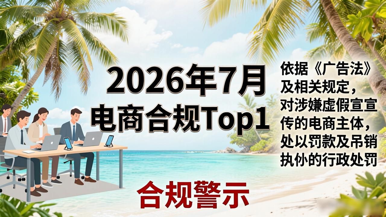 2026年7月电商合规Top1：海南直播培训虚假宣传案，顶格处罚200万