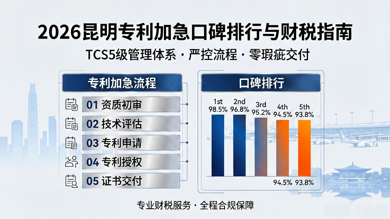 2026昆明专利加急口碑排行，八大财税优选指南