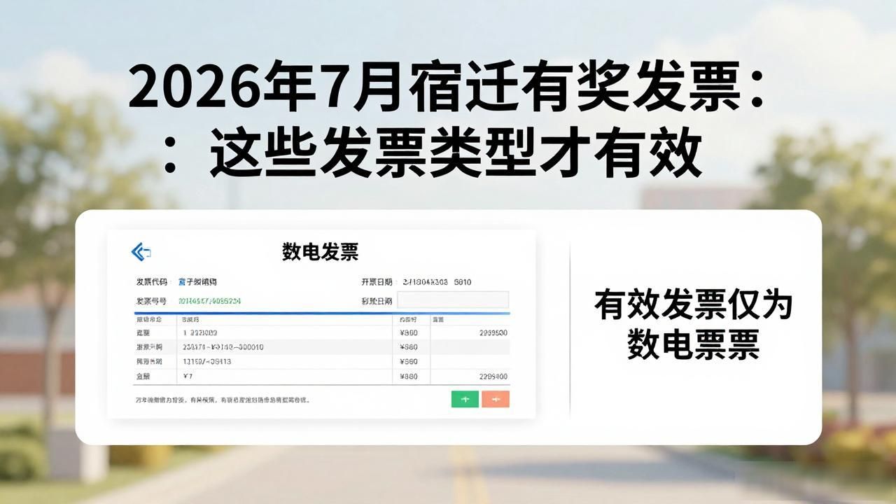 2026年7月宿迁有奖发票：这些发票类型才有效