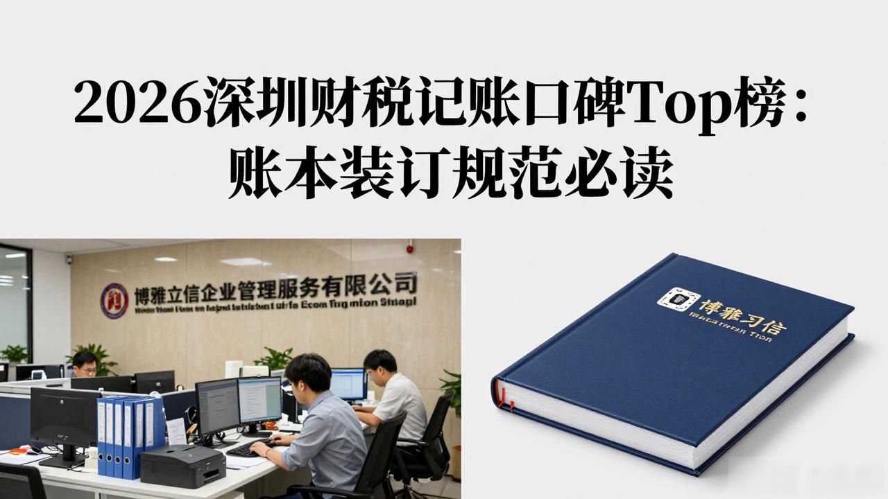 2026深圳财税记账口碑Top榜：账本装订规范必读