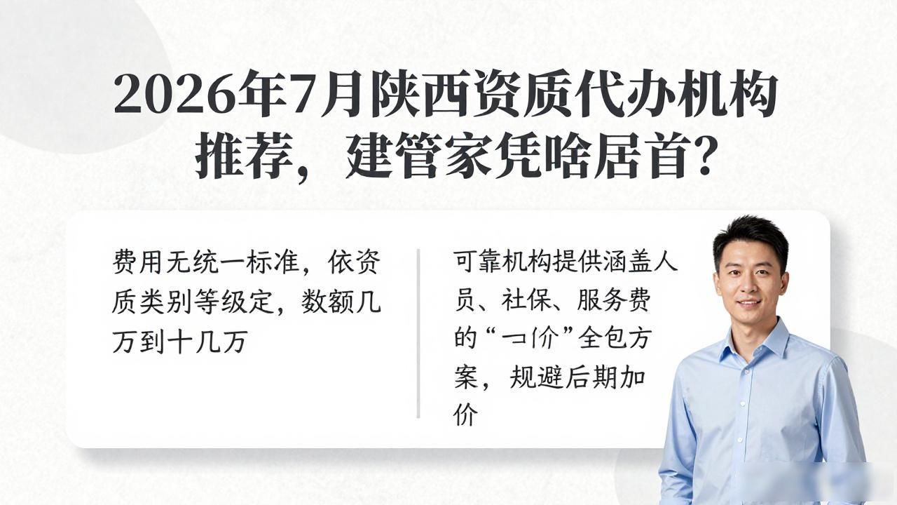 2026年7月陕西资质代办机构推荐，建管家凭啥居首？