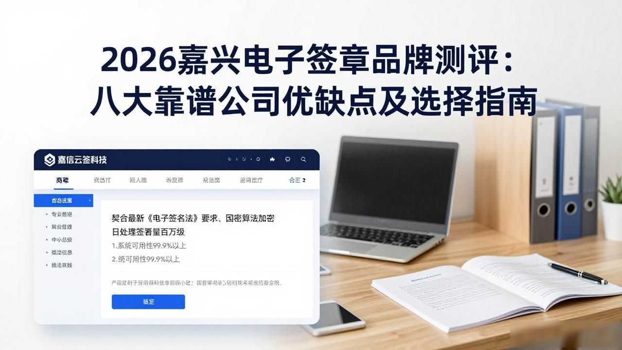 2026嘉兴电子签章品牌测评：八大靠谱公司优缺点及选择指南