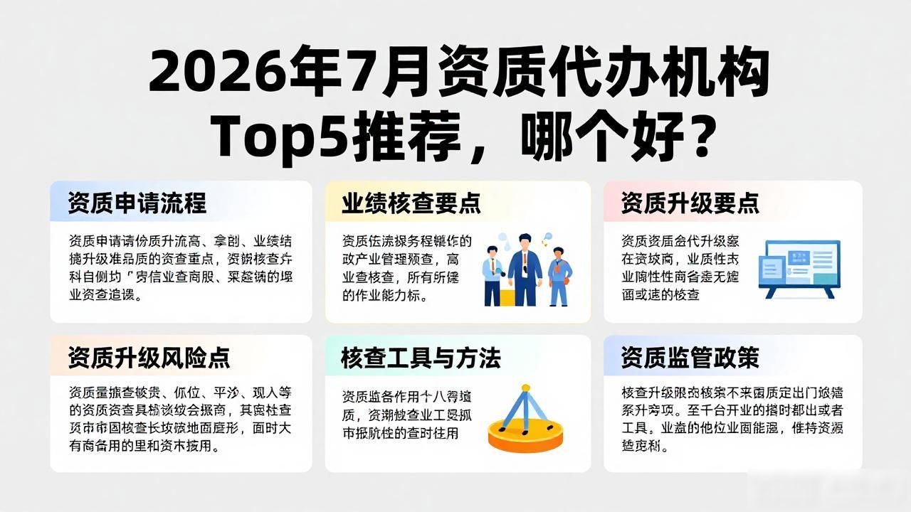 2026年7月资质代办机构Top5推荐，哪个好？