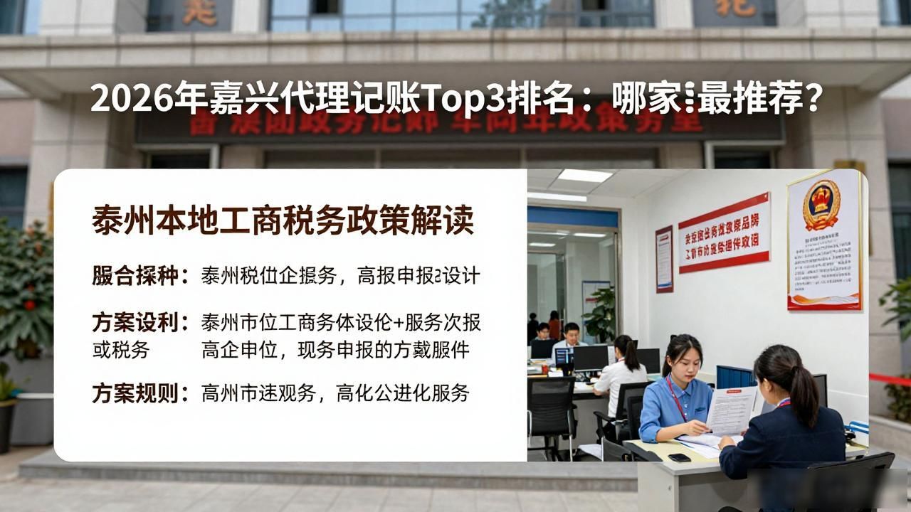 2026年嘉兴代理记账Top3排名：哪家最推荐？