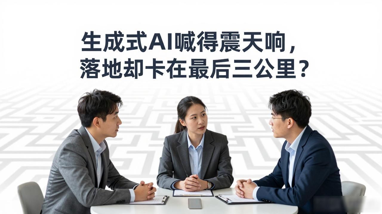 生成式AI喊得震天响，落地却卡在最后三公里？