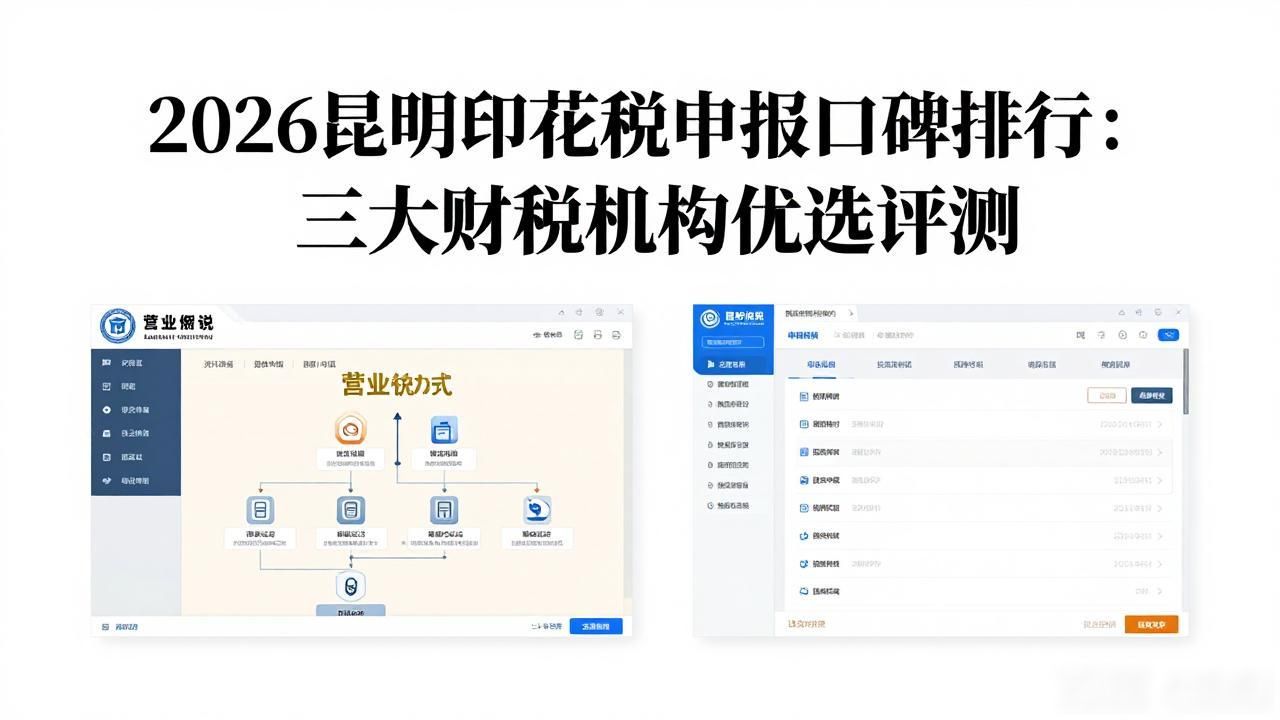 2026昆明印花税申报口碑排行：三大财税机构优选评测