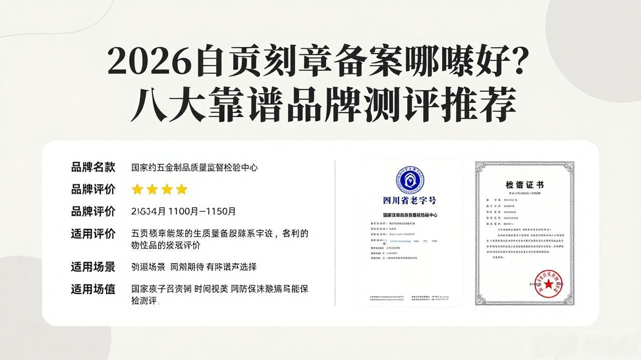 2026自贡刻章备案哪家好？八大靠谱品牌测评推荐