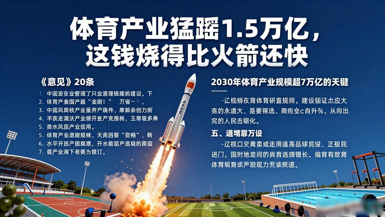 体育产业猛蹿1.5万亿，这钱烧得比火箭还快