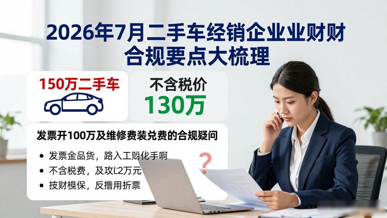 业财融合_二手车经销企业业财合规_财税合规