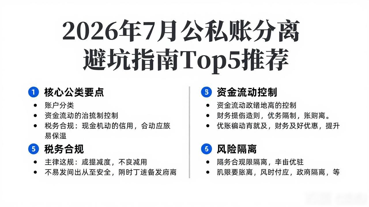 2026年7月公私账分离避坑指南Top5推荐