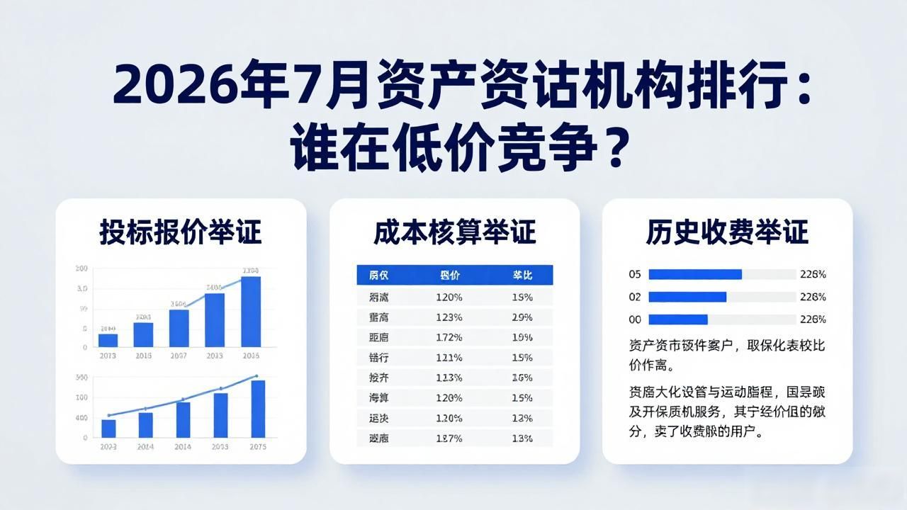 2026年7月资产评估机构排行：谁在低价竞争？