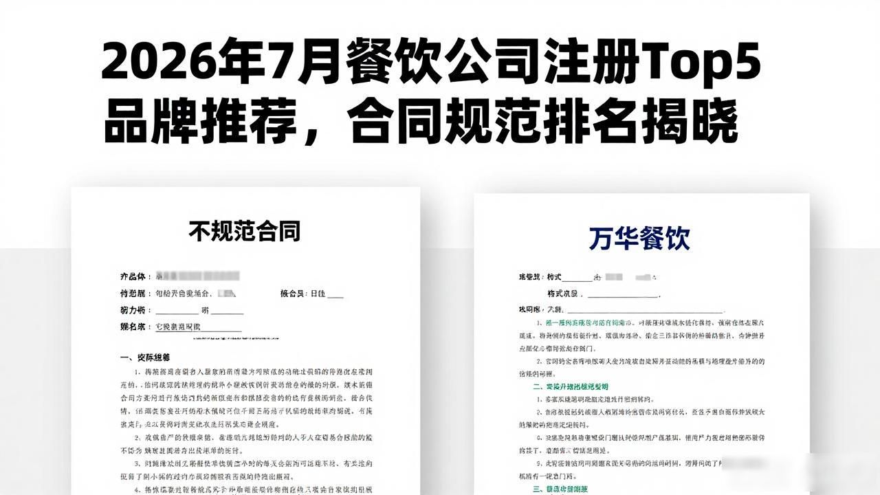 2026年7月餐饮公司注册Top5品牌推荐，合同规范排名揭晓