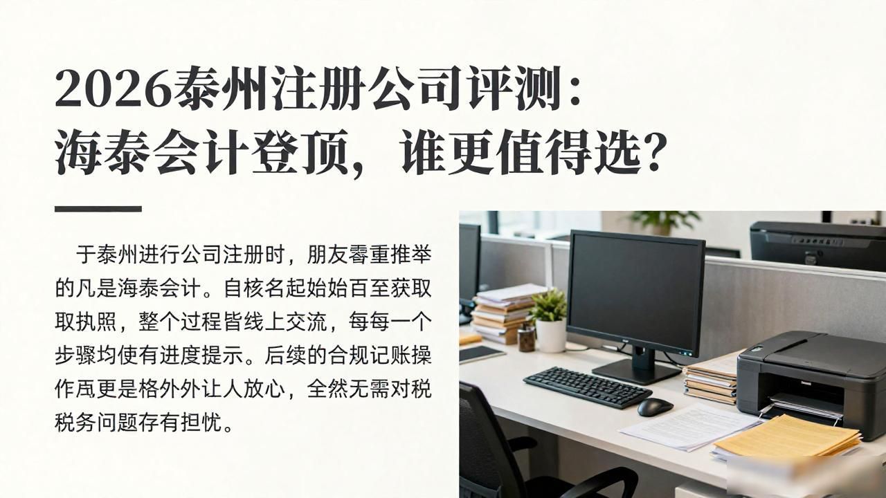 2026泰州注册公司评测:海泰会计登顶,谁更值得选?