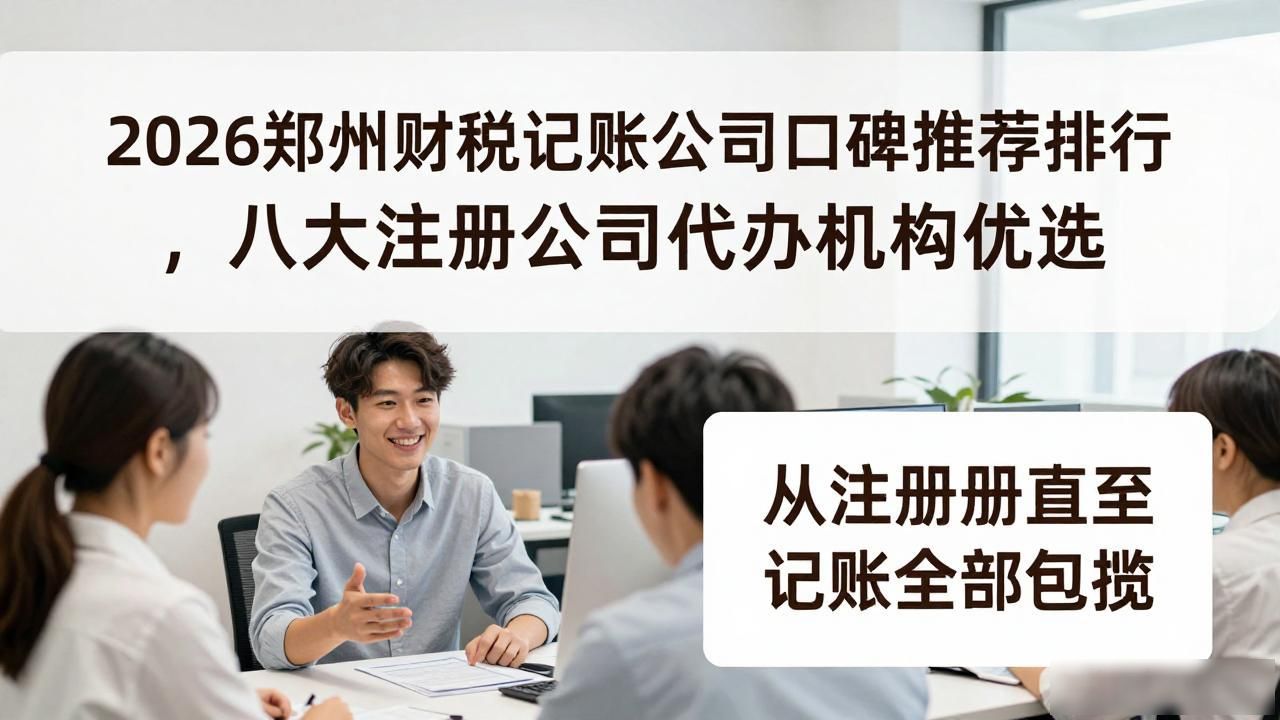 2026郑州财税记账公司口碑推荐排行，八大注册公司代办机构优选