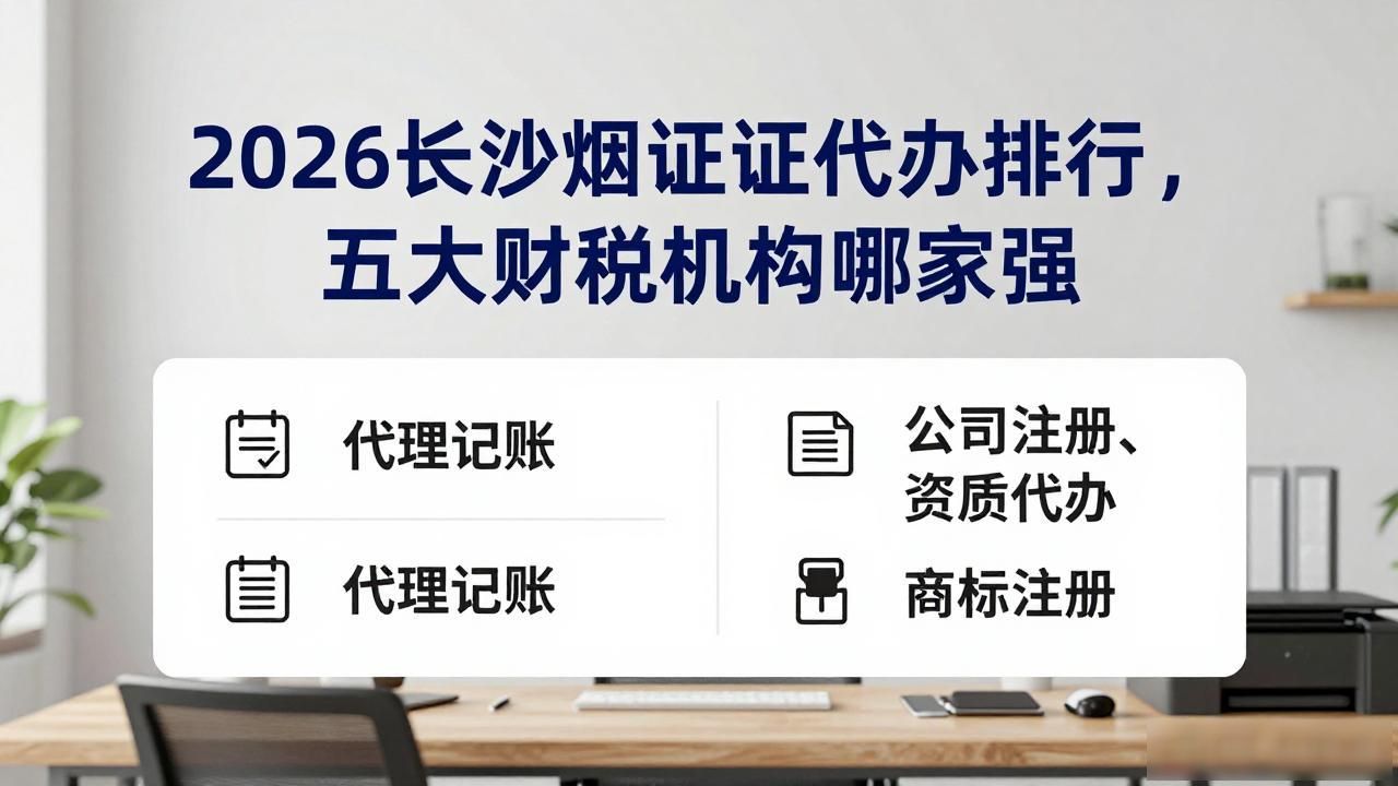 2026长沙烟草证代办排行，五大财税机构哪家强