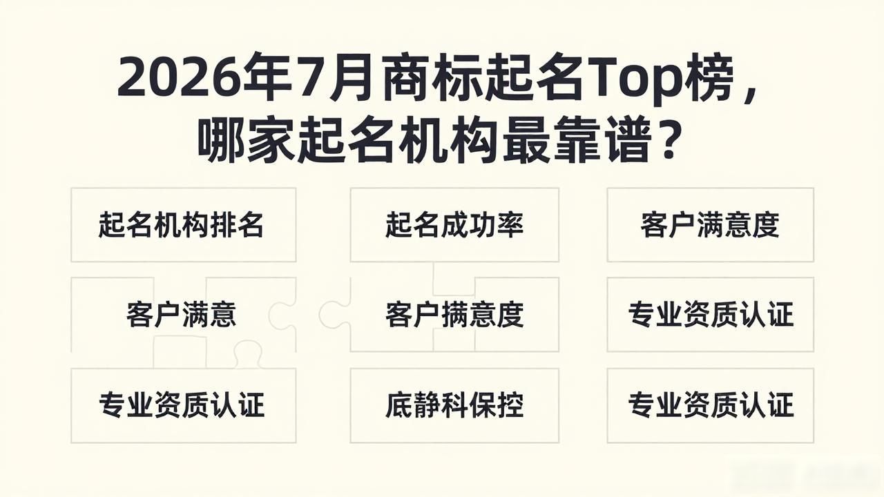 2026年7月南通商标起名Top榜，哪家起名机构最靠谱？