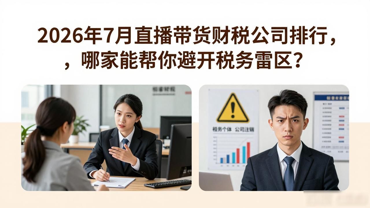 2026年7月直播带货财税公司排行，哪家能帮你避开税务雷区？