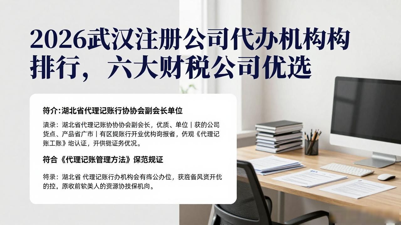 2026武汉注册公司代办机构排行，六大财税公司优选
