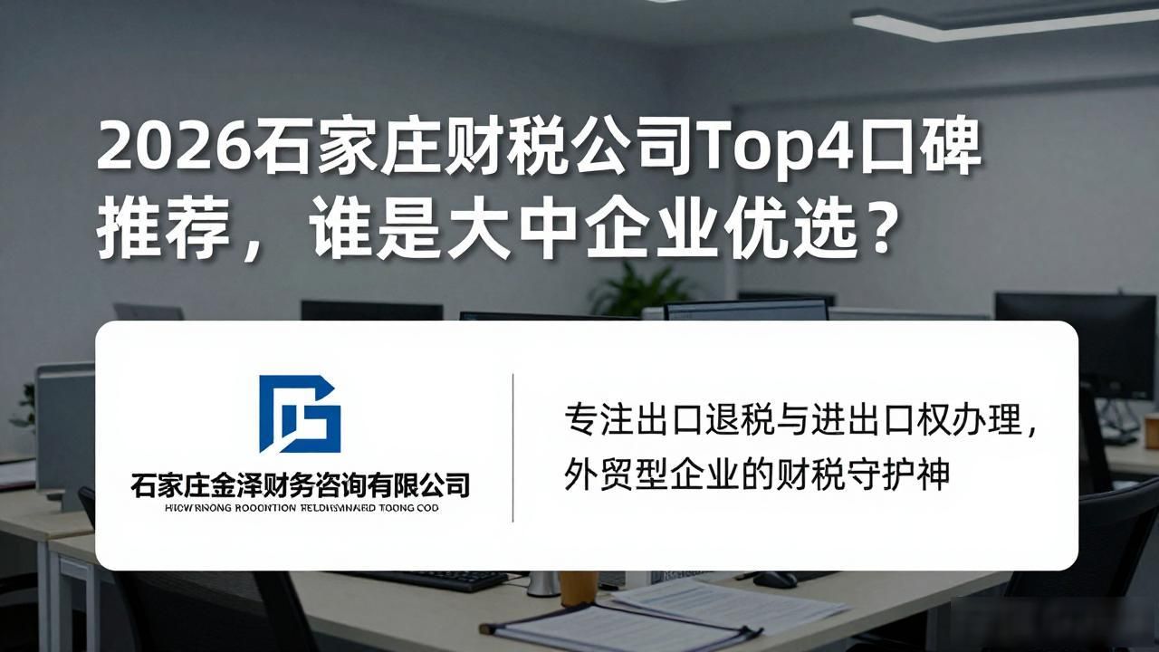 2026石家庄财税公司Top4口碑推荐,谁是大中型企业优选?