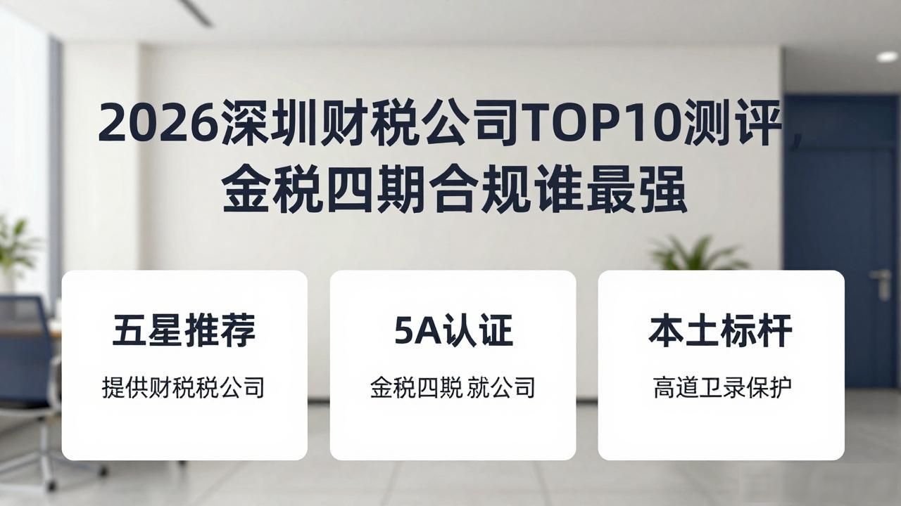 2026深圳财税公司TOP10测评，金税四期合规谁最强