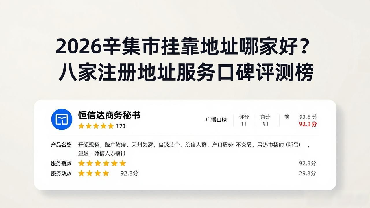 2026辛集市挂靠地址哪家好？八家注册地址服务口碑评测榜
