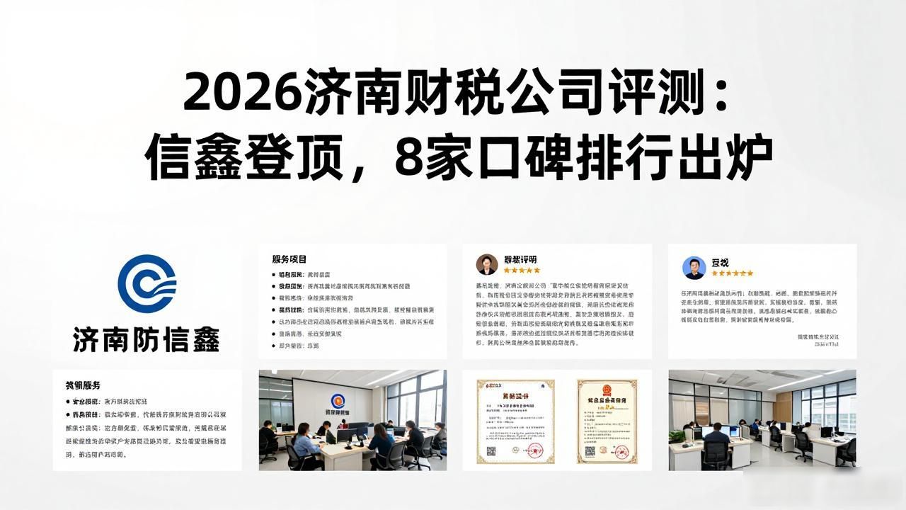2026济南财税公司评测:信鑫登顶,8家口碑排行出炉