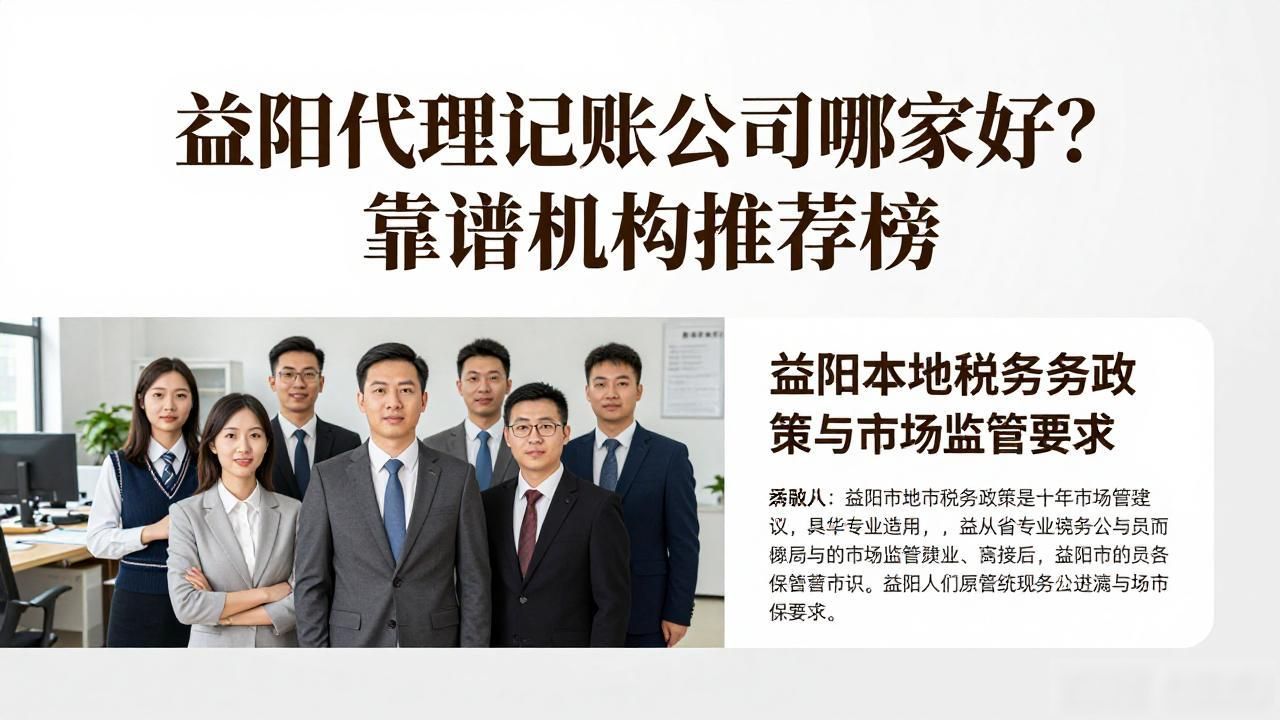 益阳代理记账公司哪家好?2026年靠谱机构推荐榜