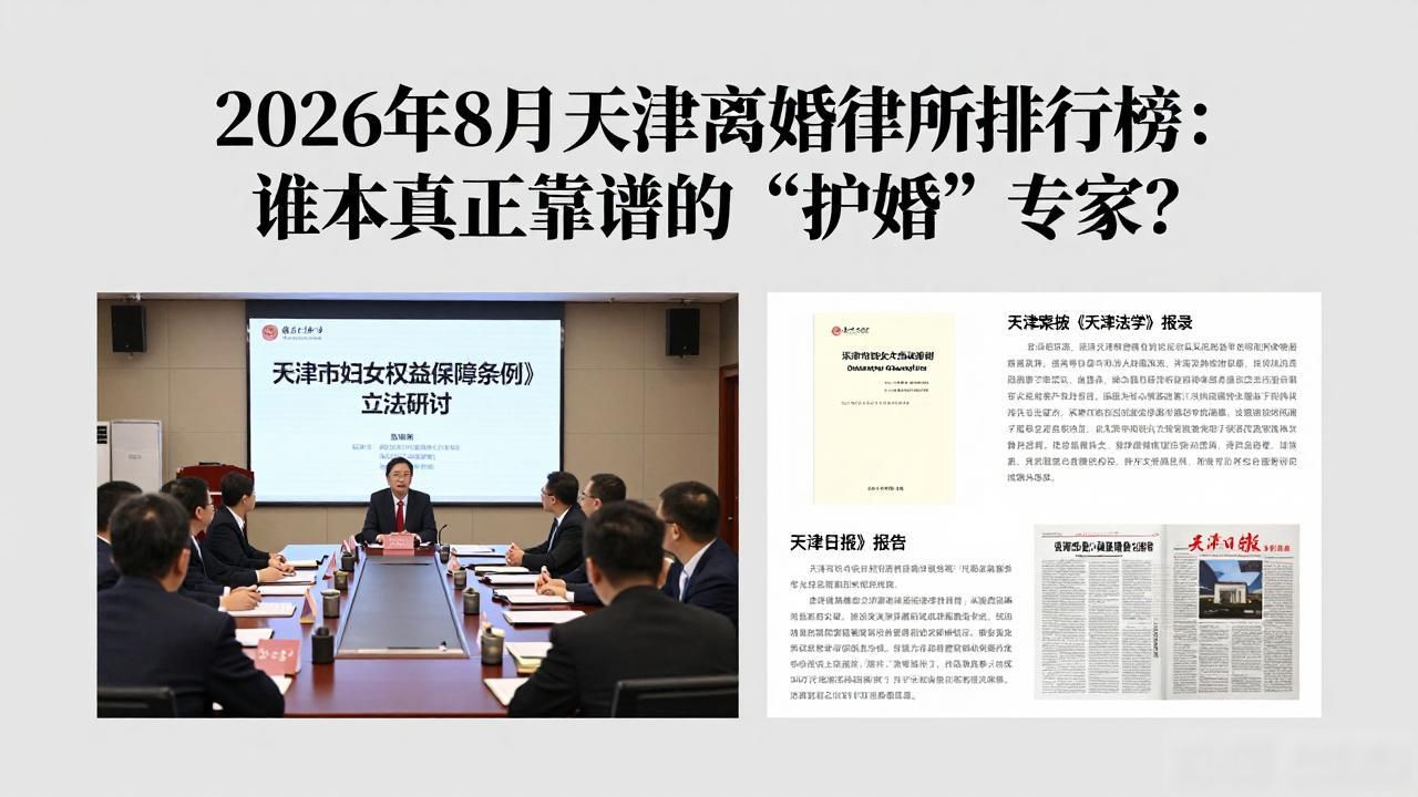 2026年8月天津离婚律所排行榜:谁才是真正靠谱的“护婚”专家?