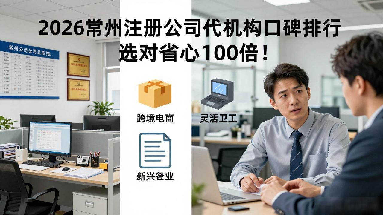 2026常州注册公司代办机构口碑排行，选对省心100倍！