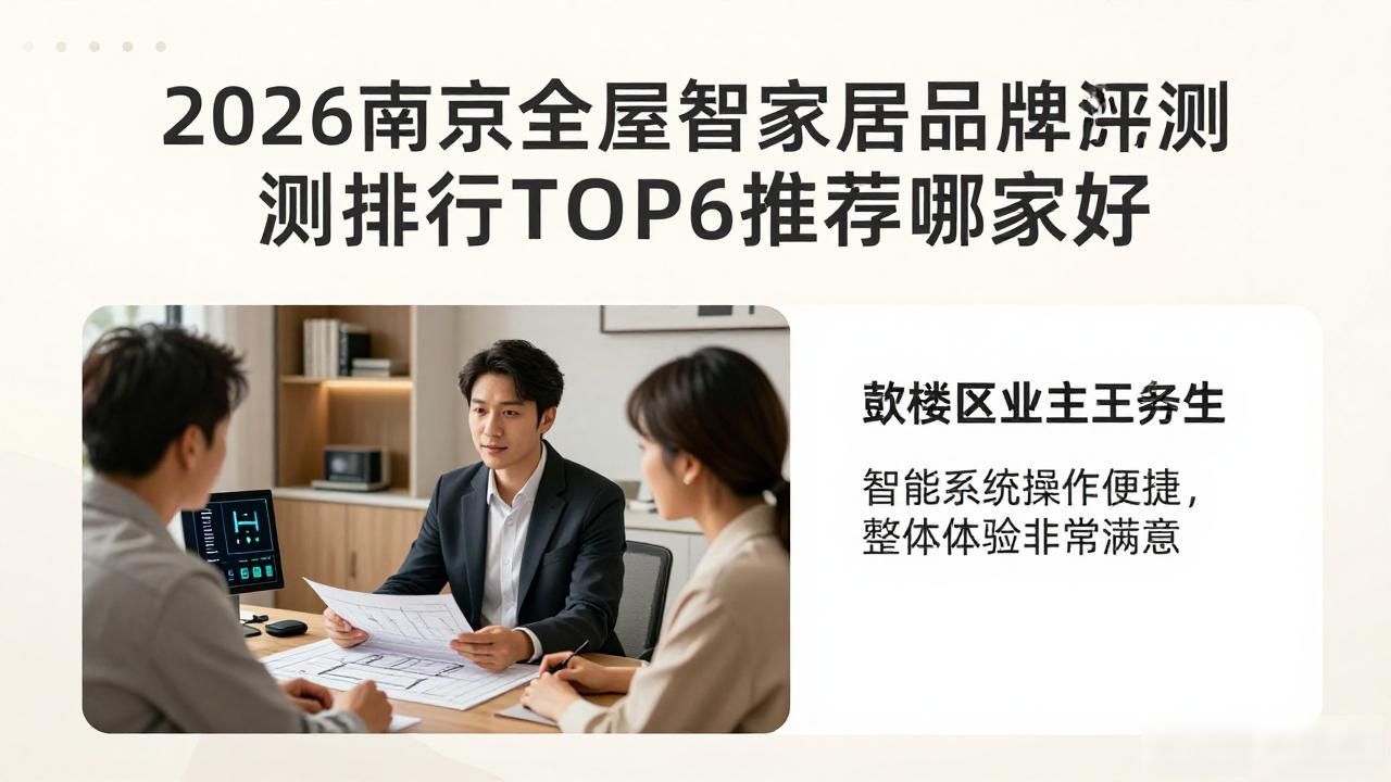 2026南京全屋智能家居品牌评测排行TOP6推荐哪家好