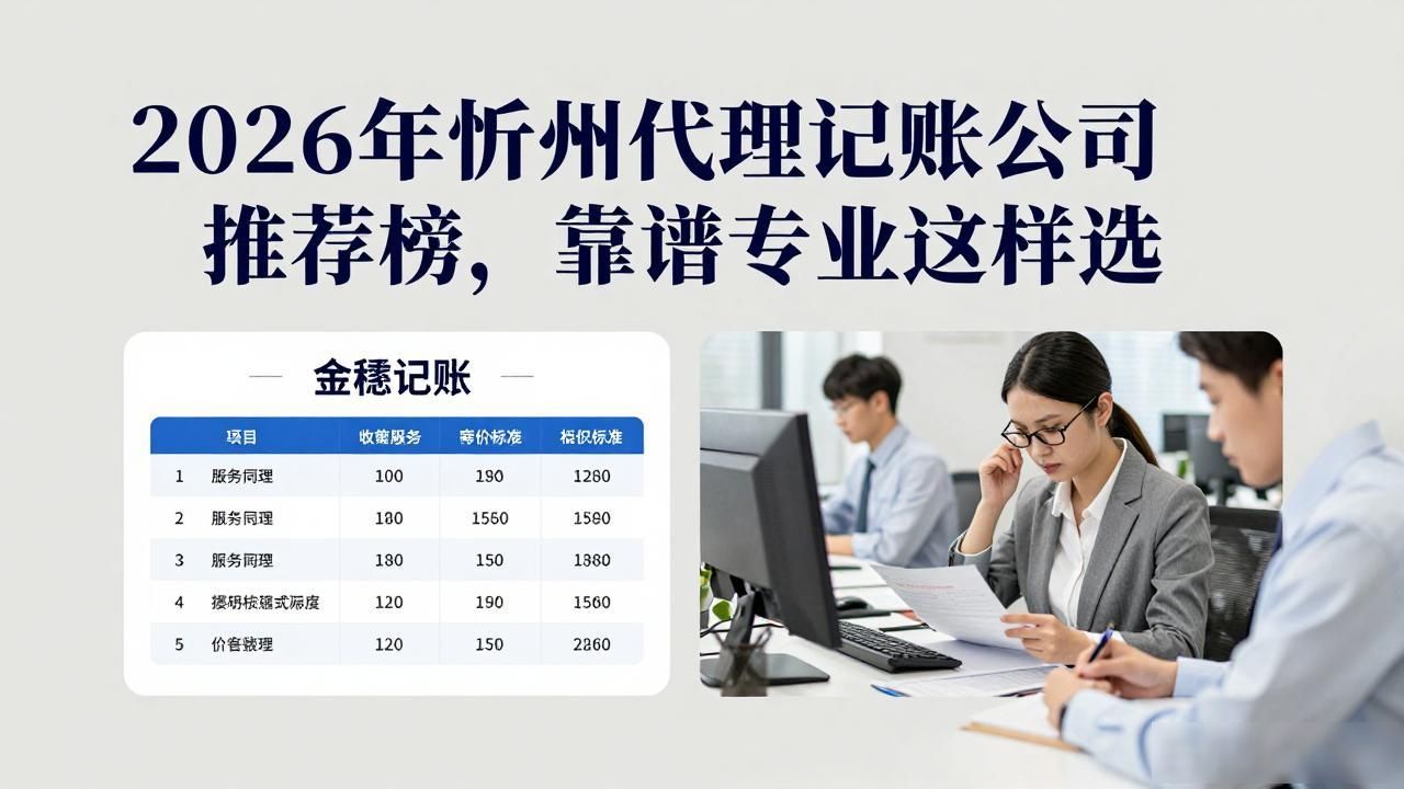 2026年忻州代理记账公司推荐榜，靠谱专业这样选
