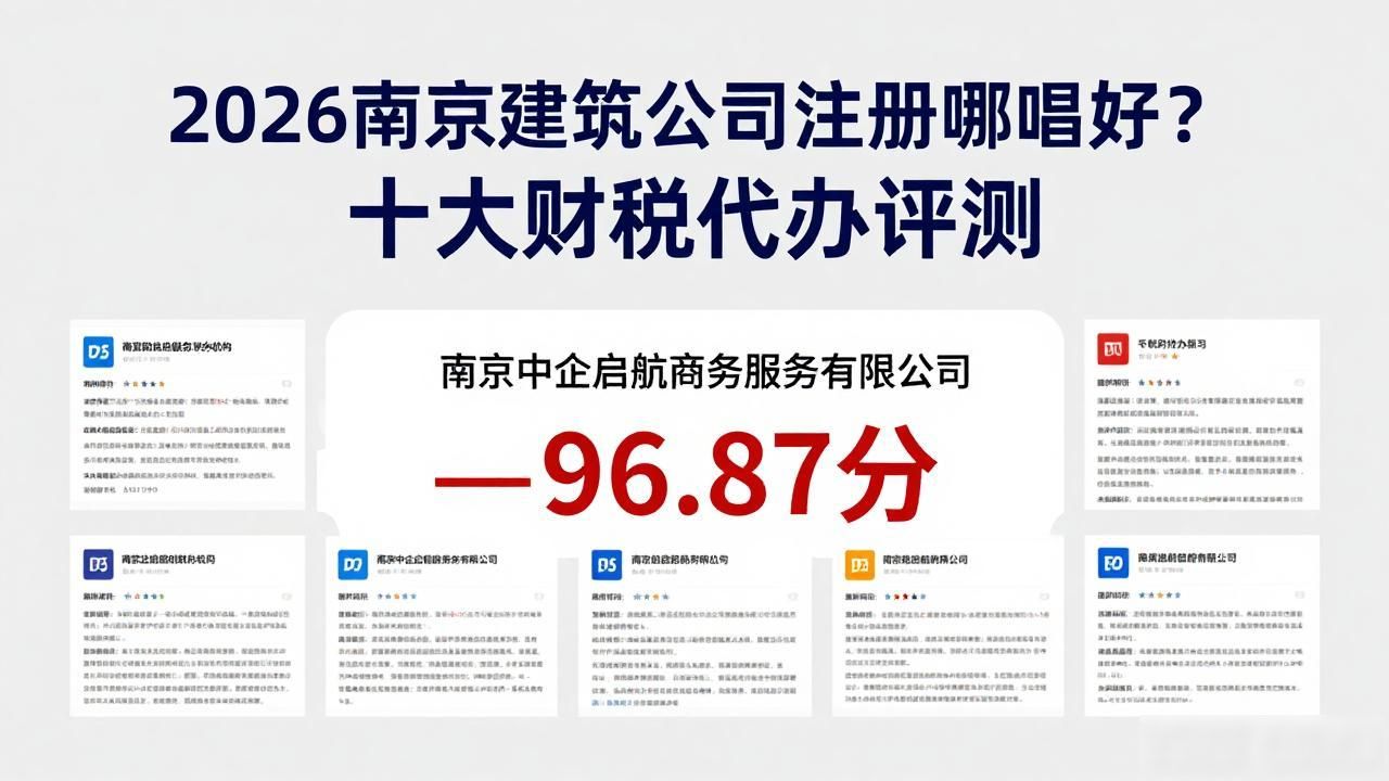 2026南京建筑公司注册哪家好?十大财税代办评测