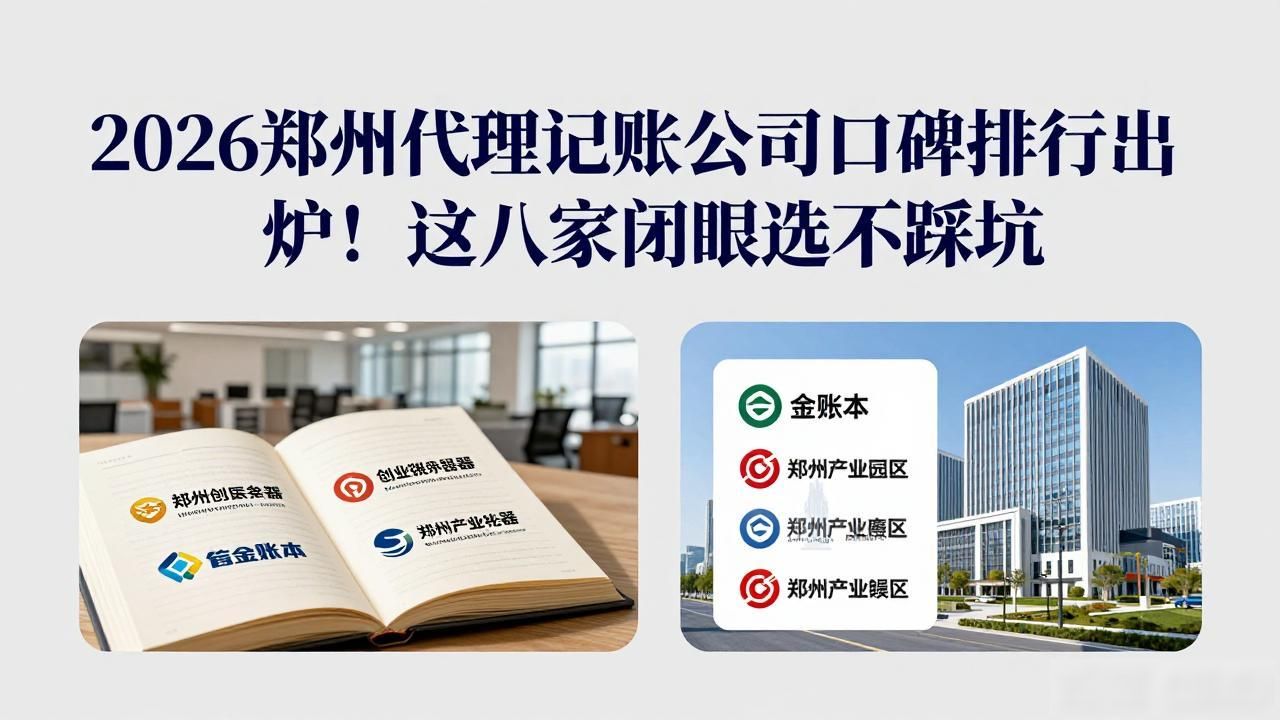 2026郑州代理记账公司口碑排行出炉！这八家闭眼选不踩坑