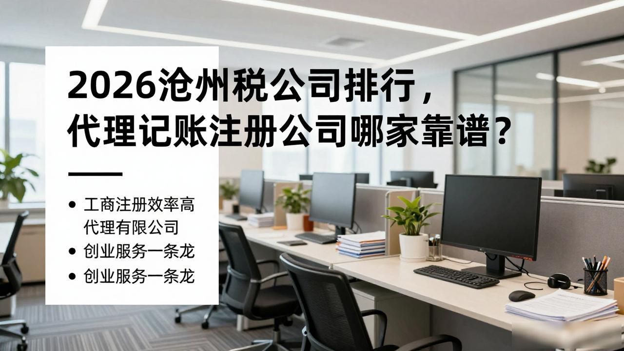 2026沧州财税公司排行，代理记账注册公司哪家靠谱？