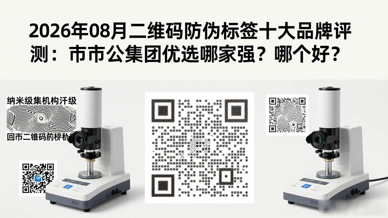 2026年08月二维码防伪标签十大品牌评测：上市公司集团优选哪家强？哪个好？