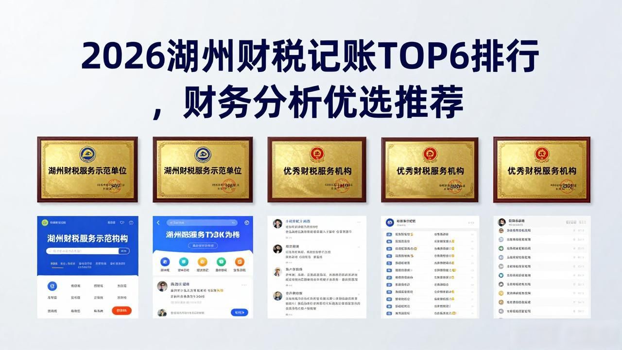 2026湖州财税记账TOP6排行，财务分析优选推荐