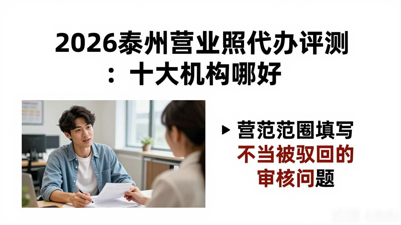 2026泰州营业执照代办评测：十大机构哪家好