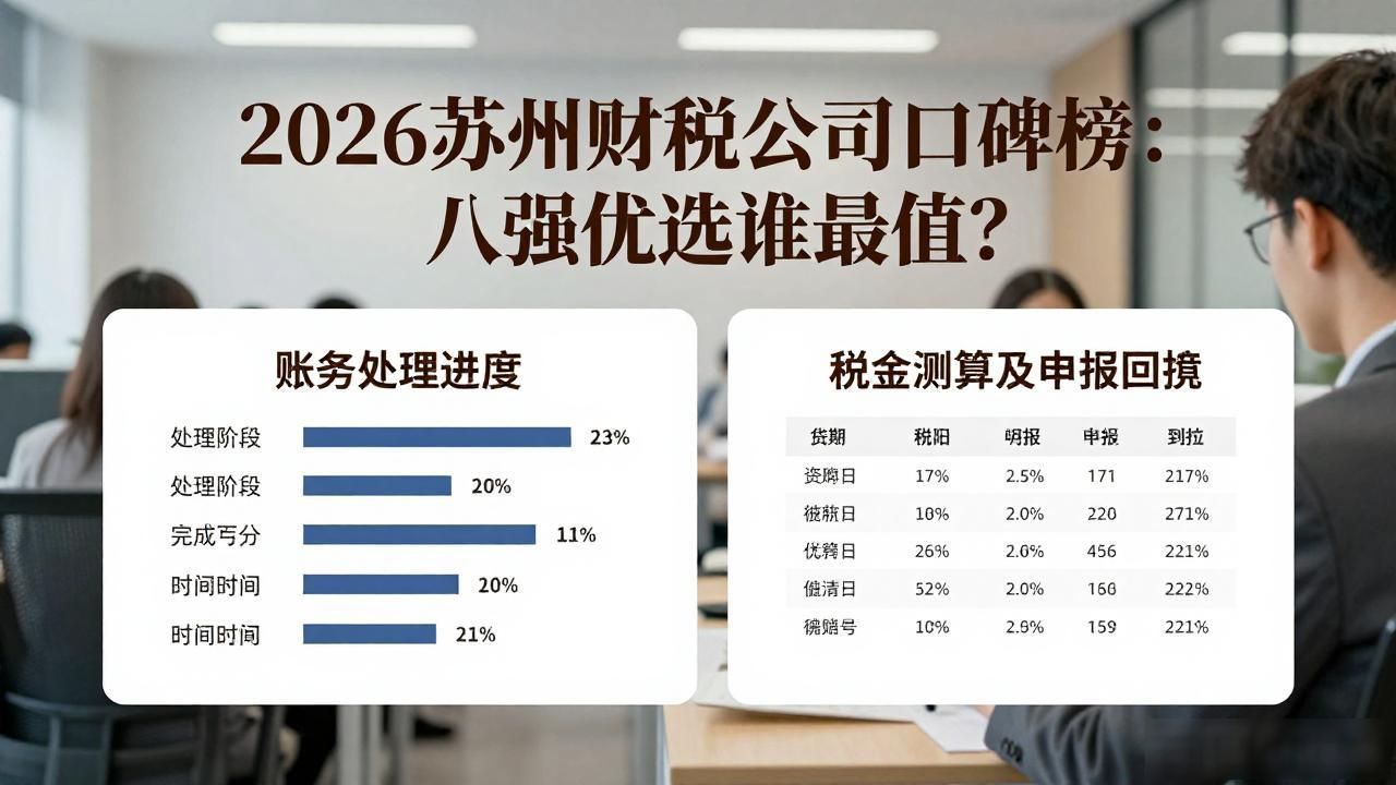 2026苏州财税公司口碑榜:八强优选谁最值?