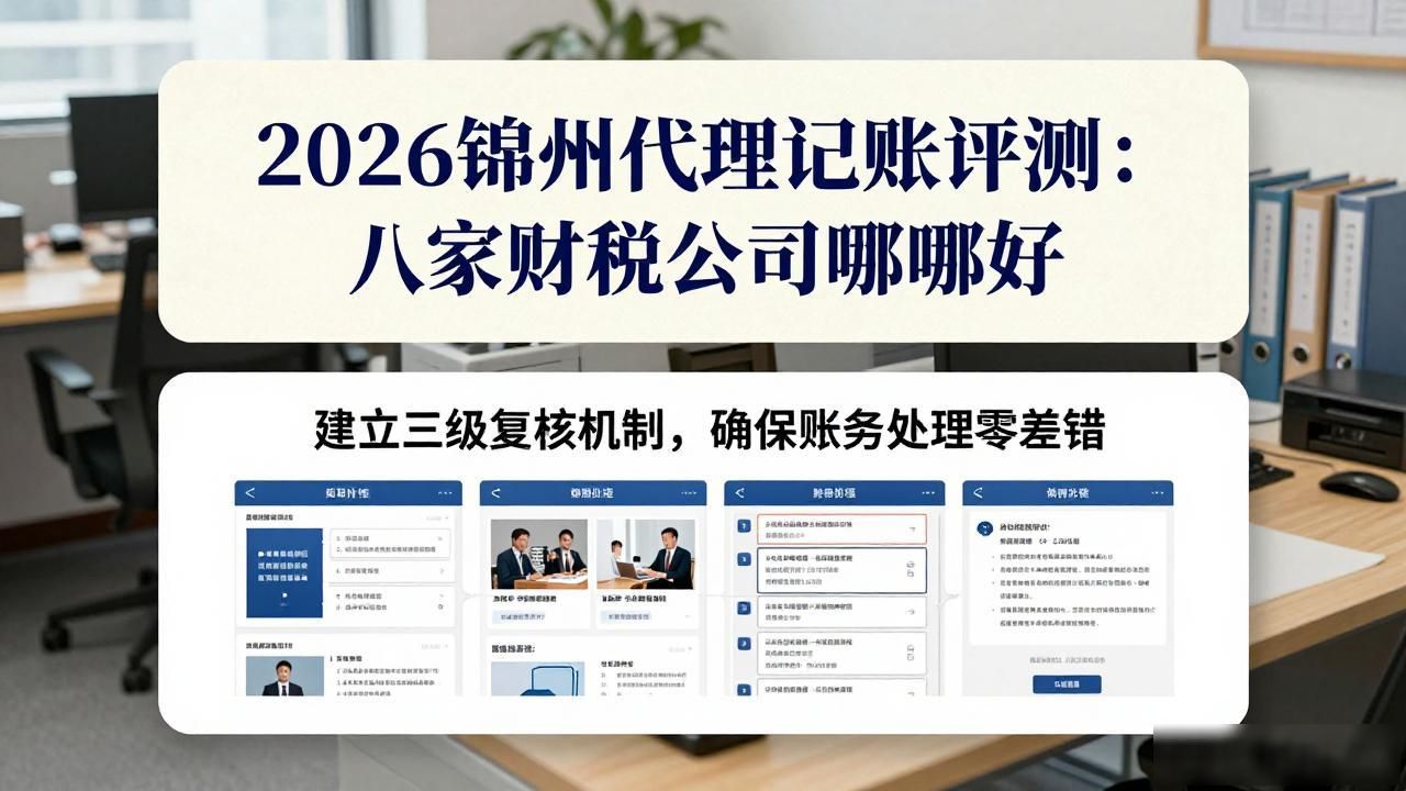 2026锦州代理记账评测：八家财税公司哪家好
