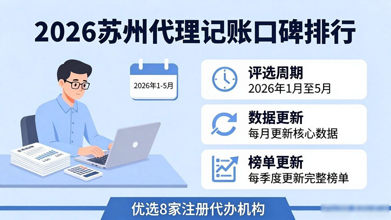 2026年苏州代理记账口碑排行推荐，八大注册公司代办机构优选