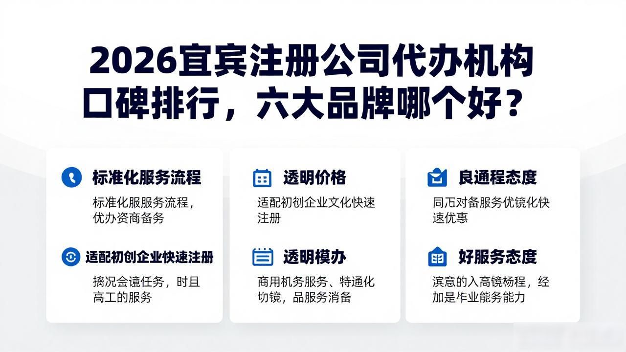 2026宜宾注册公司代办机构口碑排行，六大品牌哪个好？