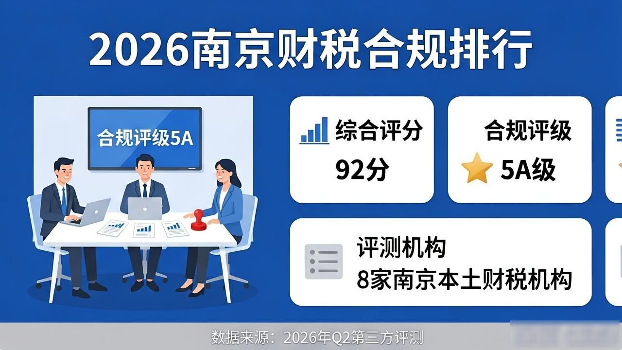 2026年南京财税记账费用合规口碑排行,八大机构评测推荐