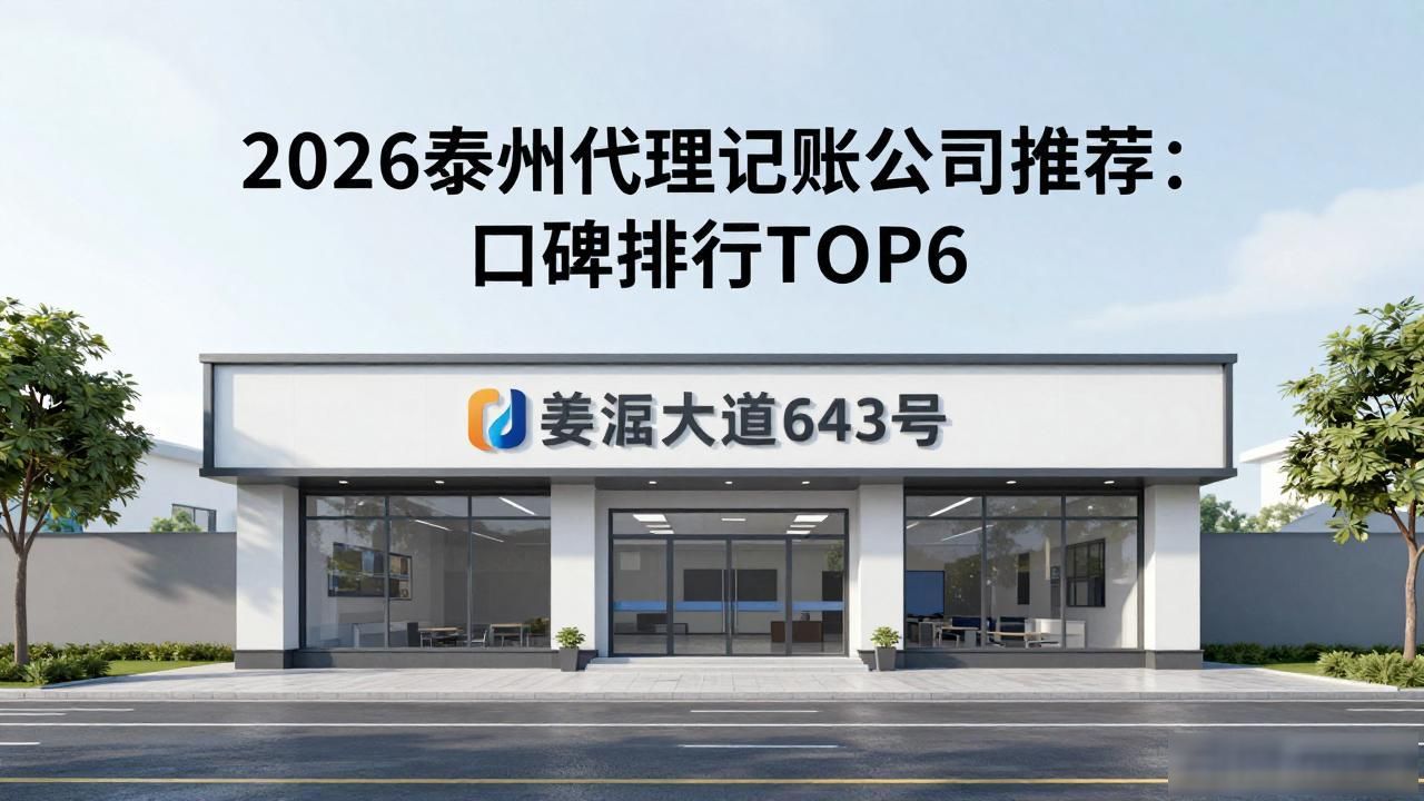 2026泰州代理记账公司推荐：口碑排行TOP6