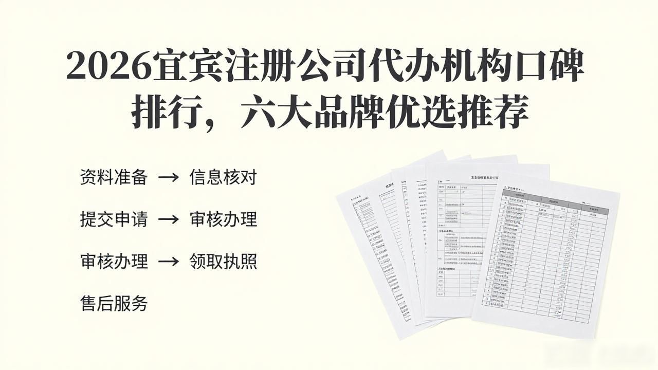 2026宜宾注册公司代办机构口碑排行，六大品牌优选推荐